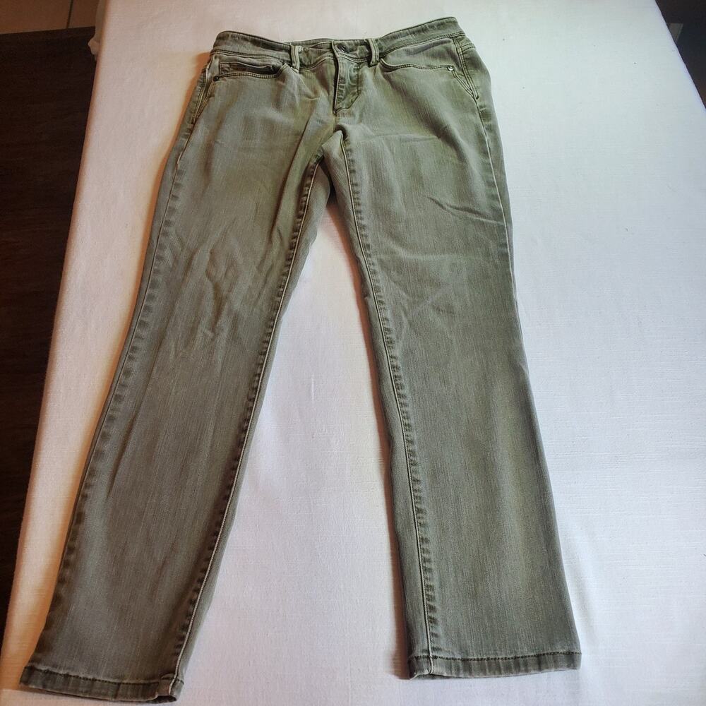 J Jill Womens Size 0P Petite Blue Denim Authentic Fit Slim Ankle Stretch Jeans